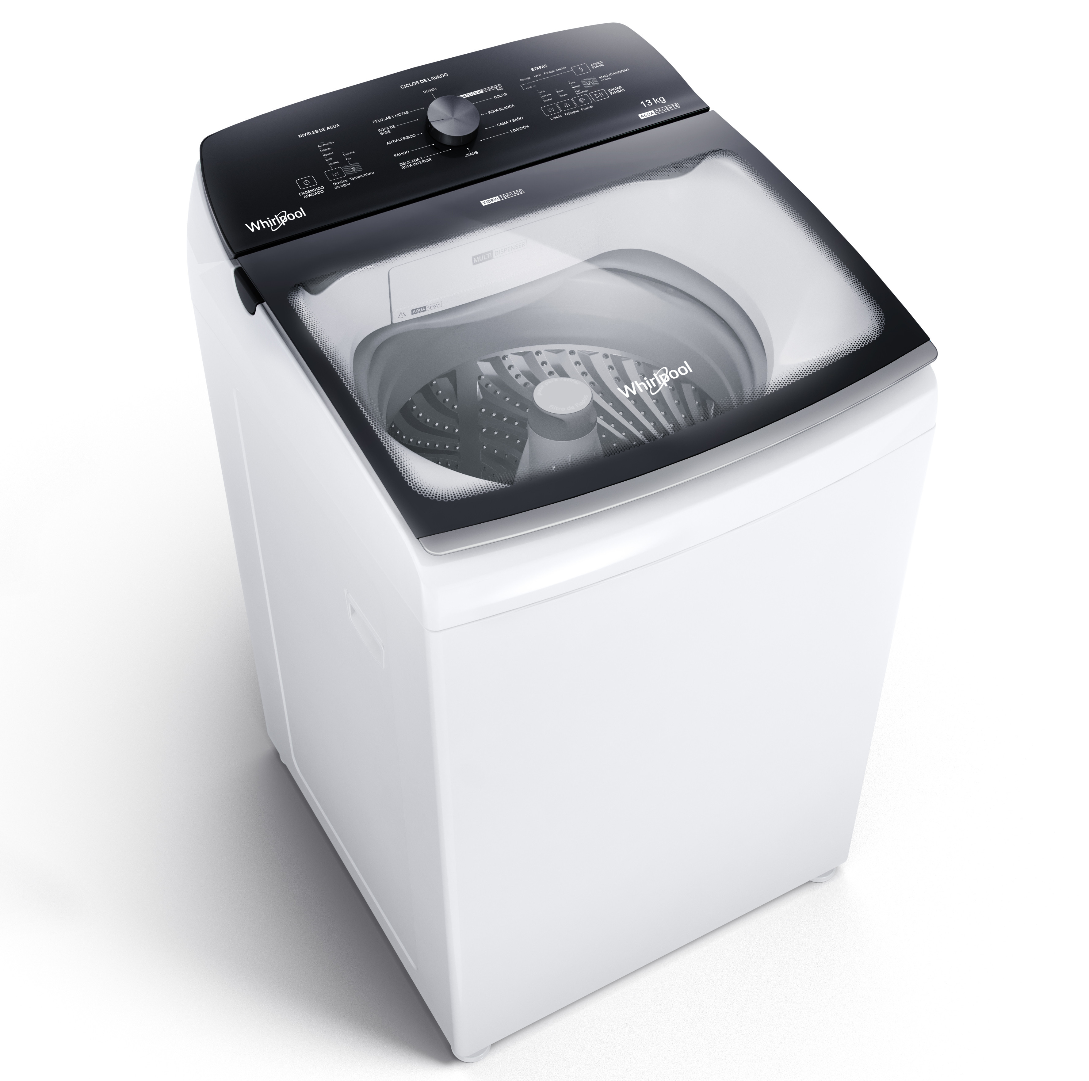 LAVARROPA WHIRLPOOL 13 KG AGUA CALIENTE SUPERIOR (EDWWH13AB)