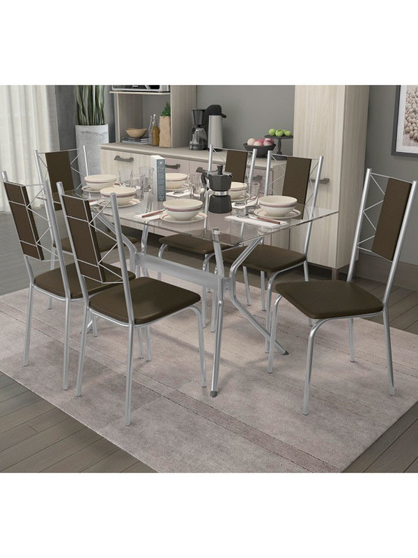 COMEDOR CROME KAPPESBERG 6 SILLAS (CMC316CR-110)