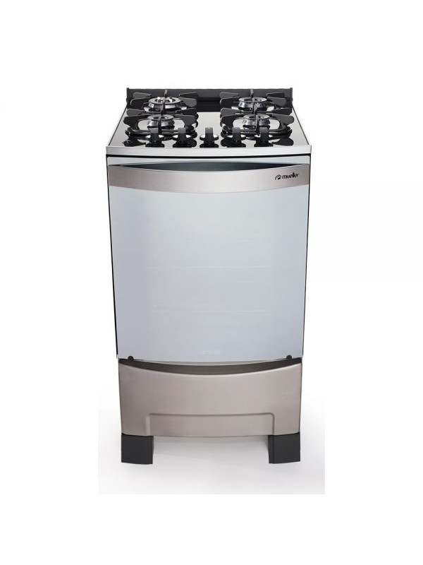 COCINA MUELLER DECORATO VETRO 4H. INOX C/ GRILL Y TIME