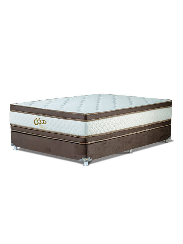 CAMA SOMIER ABBA NEW GOLDEN 1.40 MT. 490 MARRON