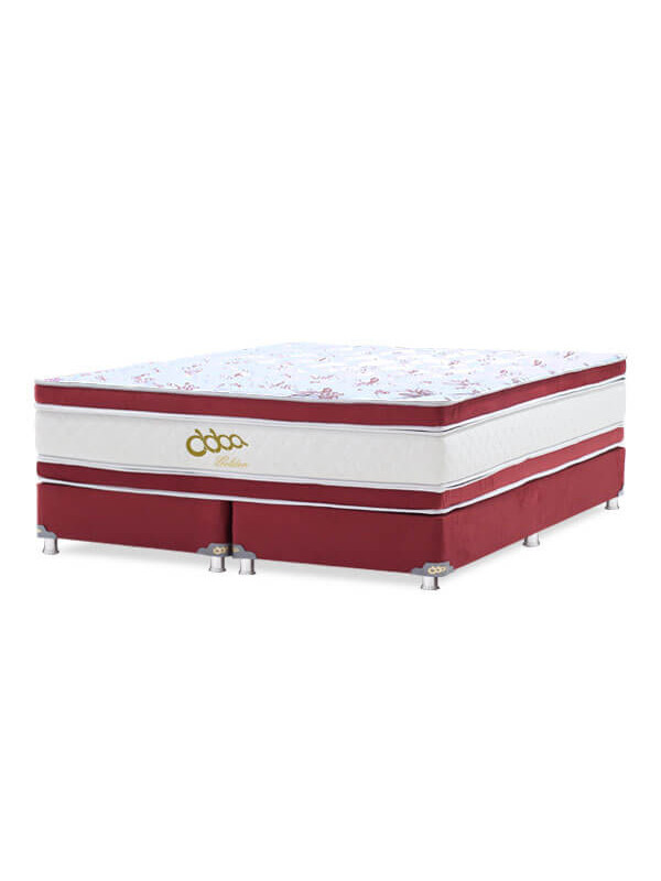 CAMA SOMIER ABBA NEW GOLDEN 1.60X2.00 MT. 492 BORDO