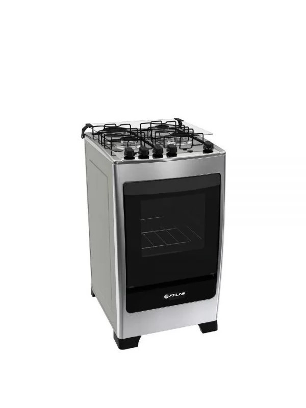 COCINA ATLAS ENCANTO TITANIO 4H. MESADA INOX