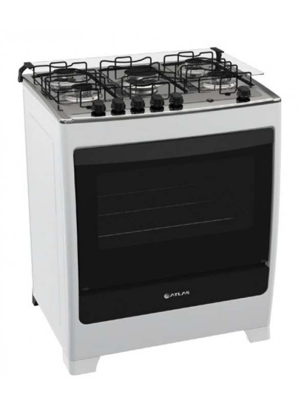 COCINA ATLAS ENCANTO BLANCO 5H. MESADA INOX