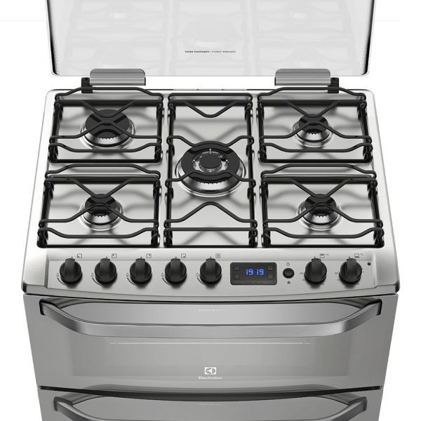 COCINA ELECTROLUX 5H. A GAS 2 HORNOS SILVER 76DXR