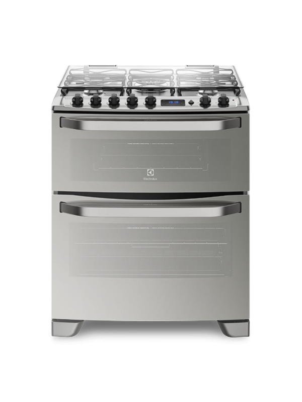 COCINA ELECTROLUX 5H. A GAS 2 HORNOS SILVER 76DXR