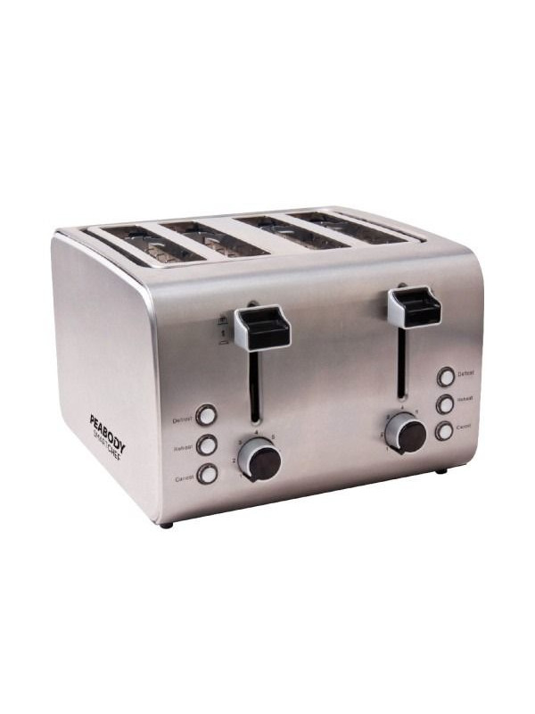 TOSTADORAS PEABODY 4 RANURAS INOX (PE-T8520)