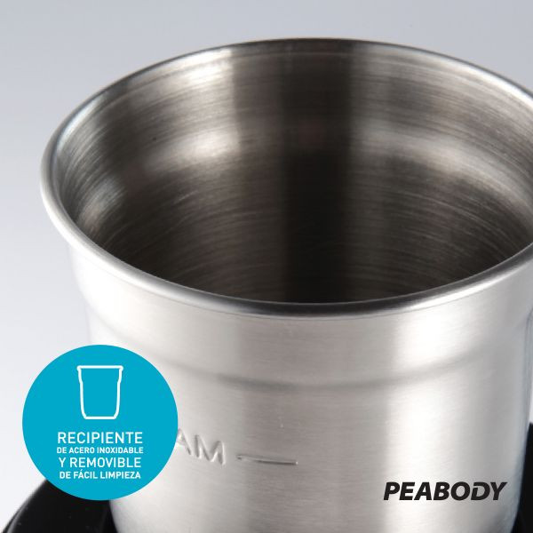 MOLINILLO DE CAFÉ ELECT. PEABODY INOX (PE-MC9100)