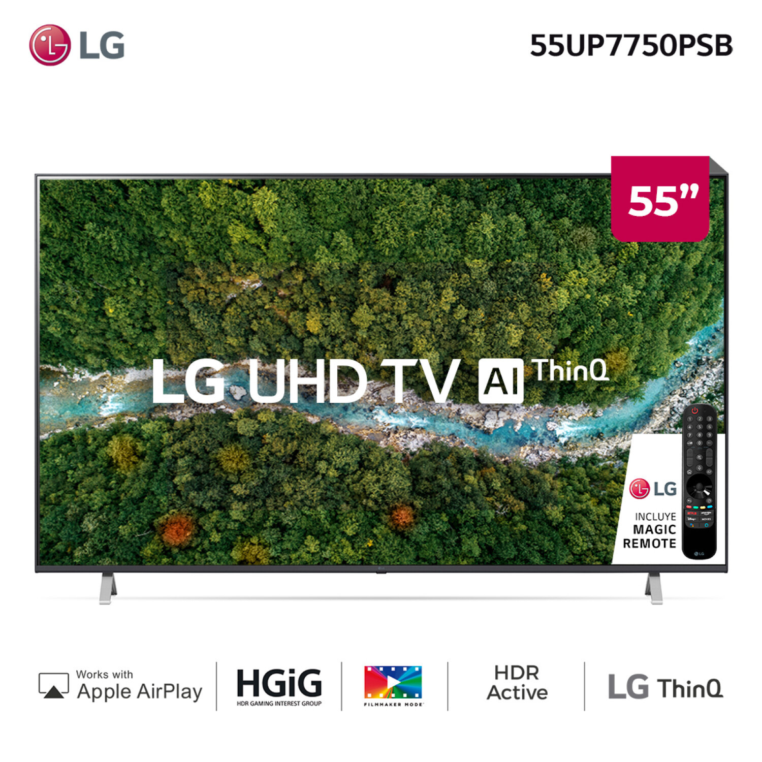 TV. LED LG 55" SMART C/ WIFI 4K. UHD