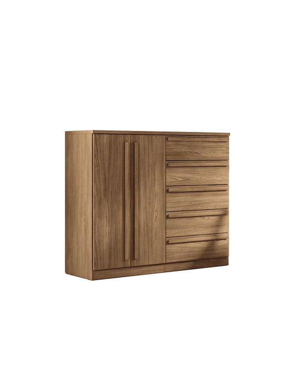 Cômoda Málaga Gold 2.5 Puerta Jatoba/Jatoba