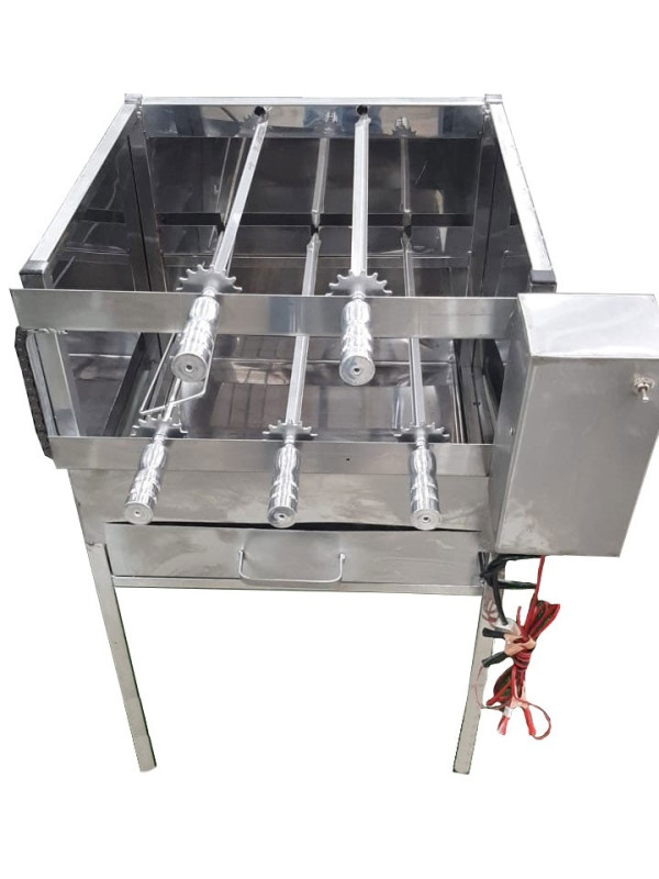 CHURRASQUERA ESPECIAL 5 ESPETOS 100% INOX DESMONT.