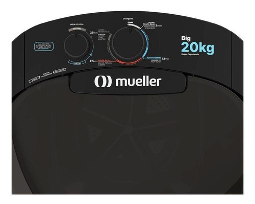 LAV. MUELLER BIG 20.1KG NEGRO  220V - 50HZ