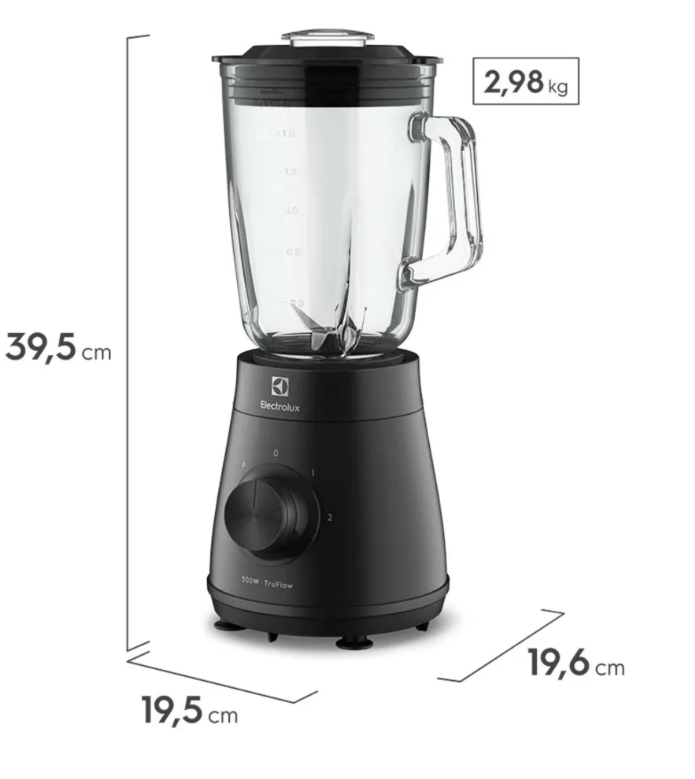 Licuadora Electrolux Vidrio 500W 1,95L