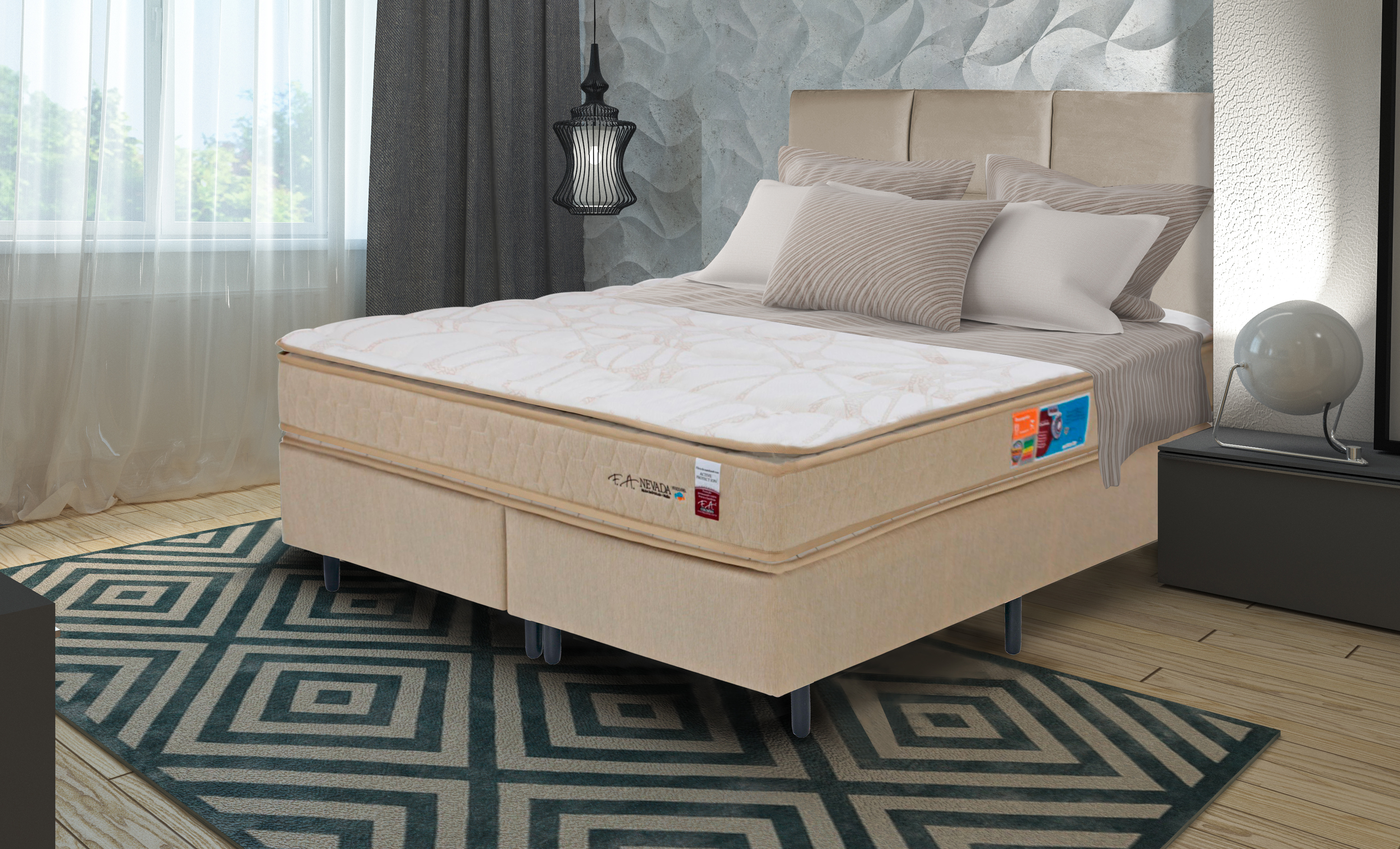 Sommier F.A Nevada Gel D33 140KG.198X198X30