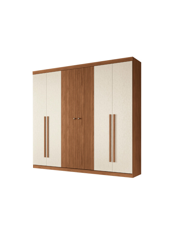 Ropero Buriti 6 Puertas Jatoba/Arena