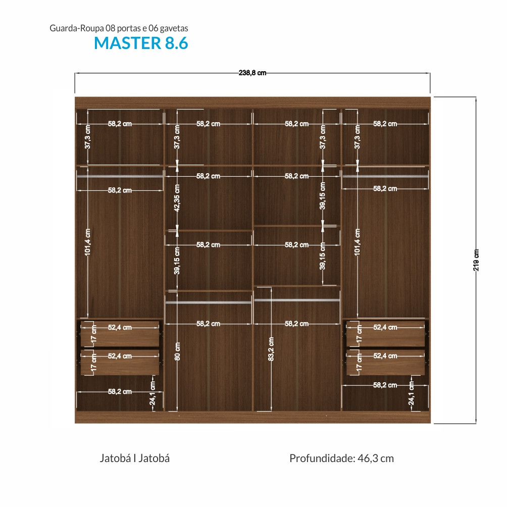 Ropero Master New 8.4 Jatoba/Jatoba