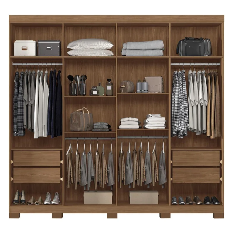 Ropero Master New 8.4 C/Espejo/Pies Jatoba/Grafito