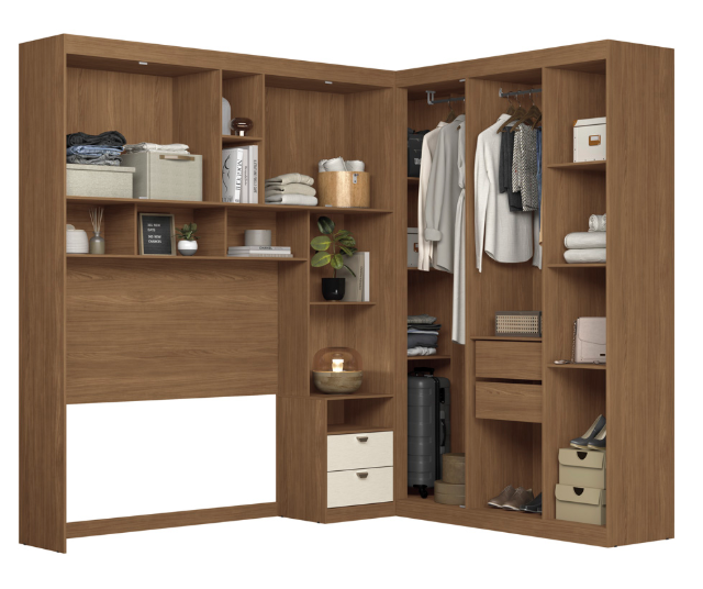 Compacto Matrimonial Lugano C/Espejo Jatoba/Arena