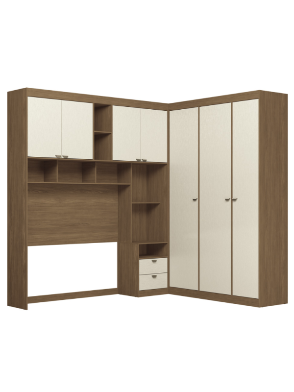 Compacto Matrimonial Lugano C/Espejo Jatoba/Arena