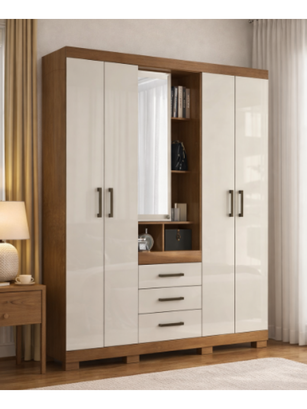 Ropero New Star 5.3 C/Espejo Jequitiba/Off