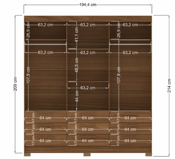Ropero Morretes 3.9 Jatoba/Grafito