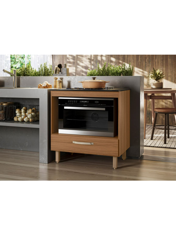 Balcón p/ Cooktop 80cm c/ Tapa Ipe