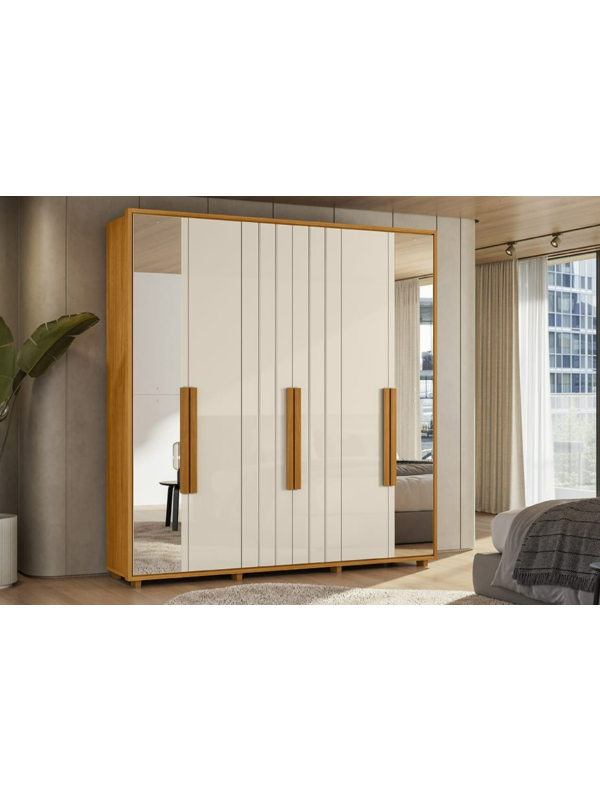 Ropero Portinari 2P c/ Espejo Cinamomo/Off White