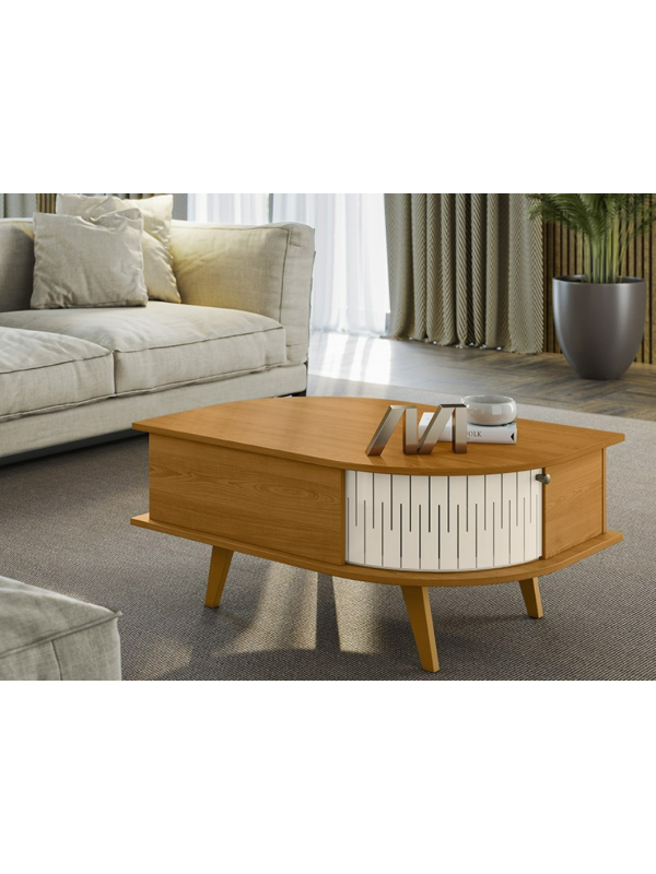 Mesa de Centro Indianapolis Cinamomo/Off White