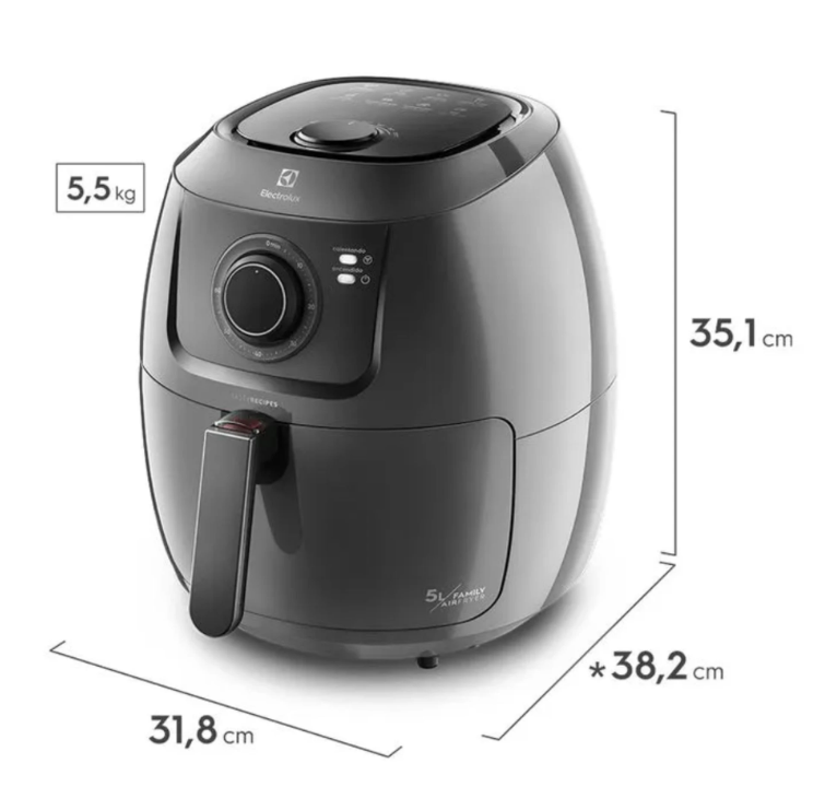 Air Fryer Electrolux 5L 1700W