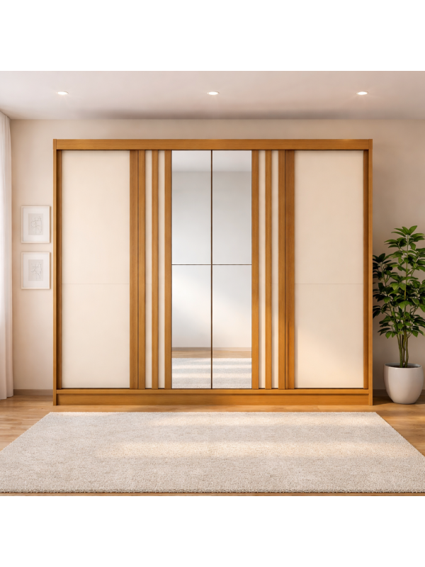 Ropero Potenza 4 Puertas C/ Espejo Freijo/Avela