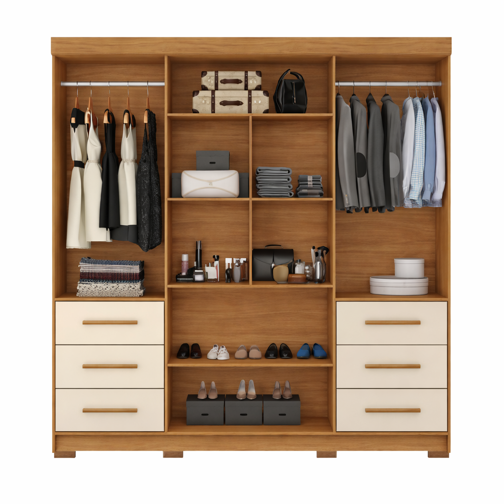 Ropero Estrela Marafon 4 Puertas C/ Espejo-Patas