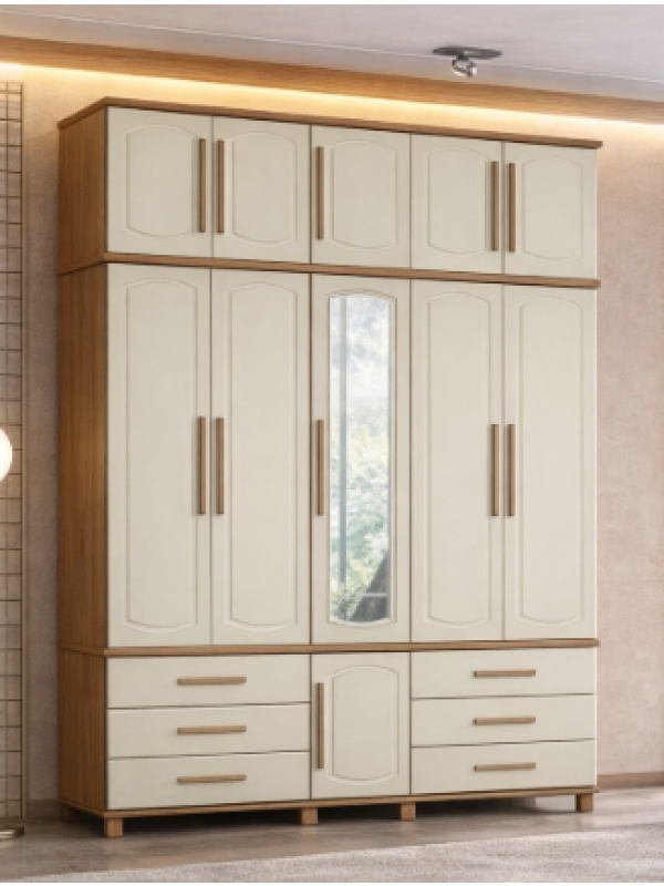 Ropero Londres 11.6 C/Espejo Jatoba/Arena