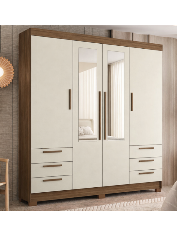 Ropero Irati 4.6 C/Espejo Jatoba/Arena