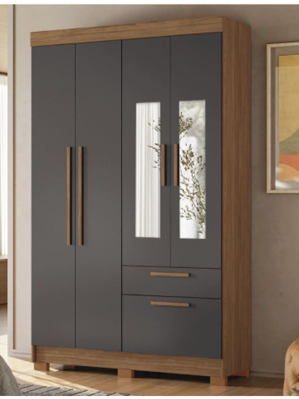 Ropero Londrina 4.2 C/Espejo Jatoba/Grafito