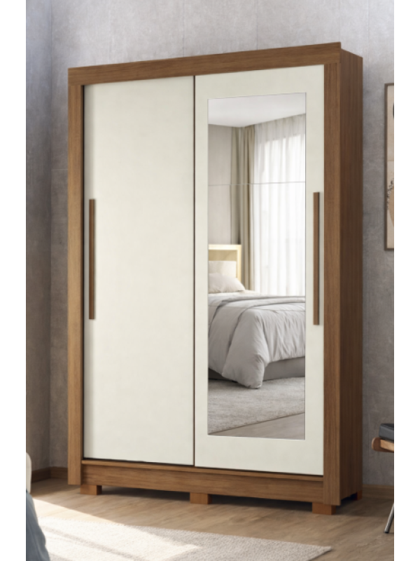 Ropero Lapa 2 Puertas C/Espejo Jatoba/Arena