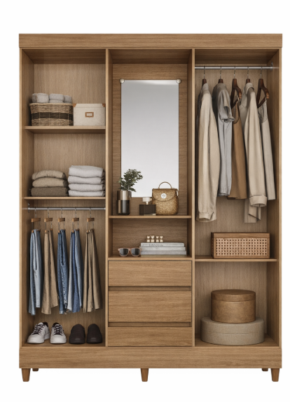 Ropero Fit $.2 Capelinha C/Pies Jequitiba/Jequitiba