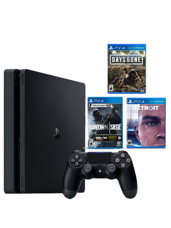 CONSOLA DEL JUEGO SONY PLAY STATION 4 PS4 SLIM 1 TB + 3 JUEGOS