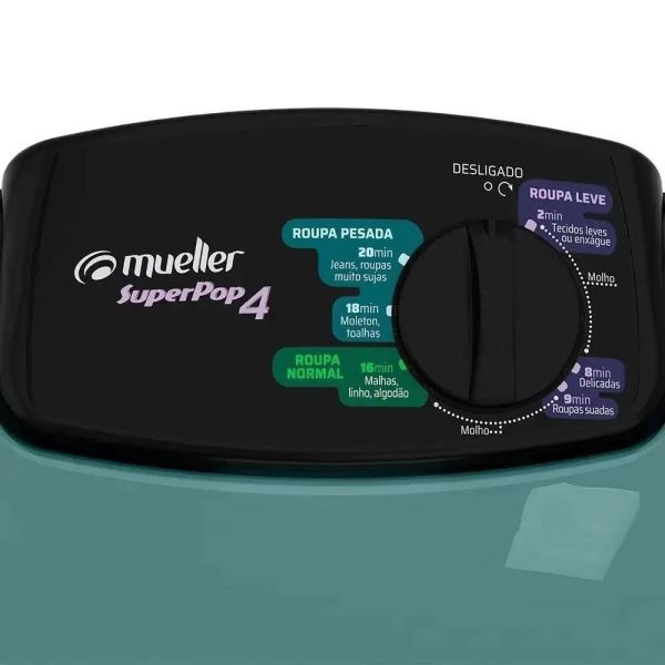 Lavarropa Mueller Superpop 4 kg Negro