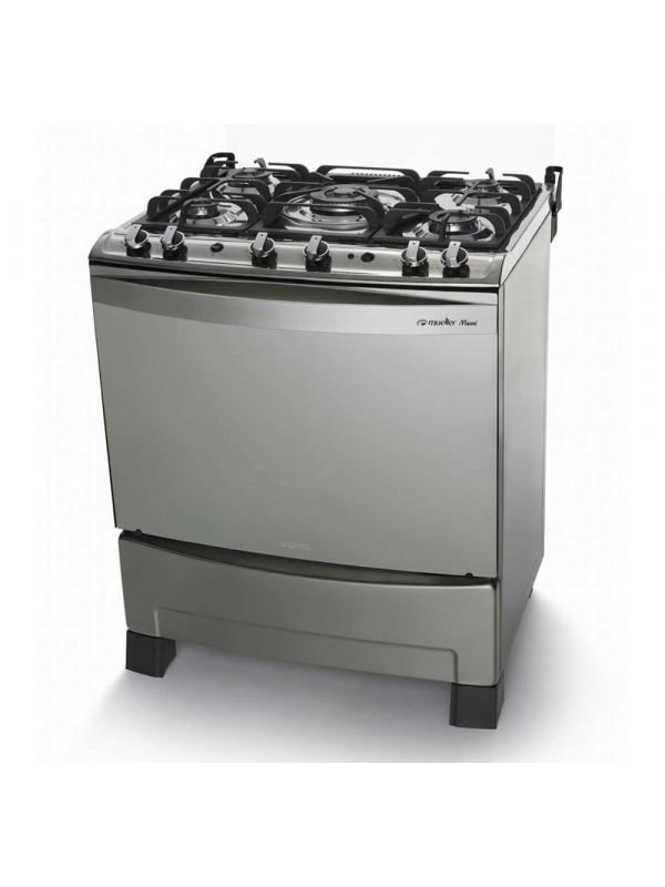 COCINA MUELLER DECORATO 5 HORNALLA MAXXI INOX CON GRILL